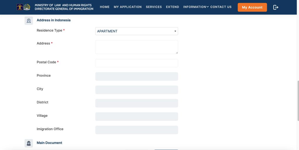 Pedir visa on arrival (VOA) para Indonesia online. Paso 4