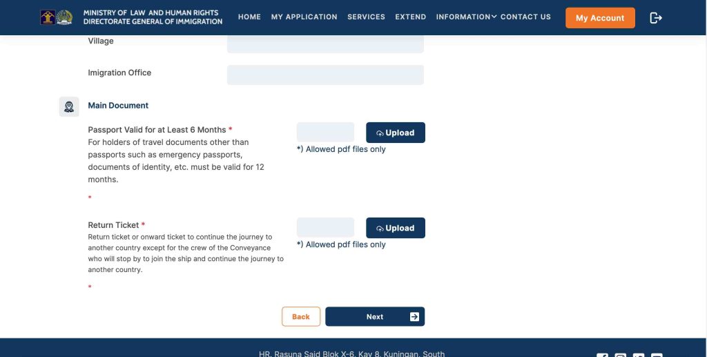 Pedir visa on arrival (VOA) para Indonesia online. Paso 5