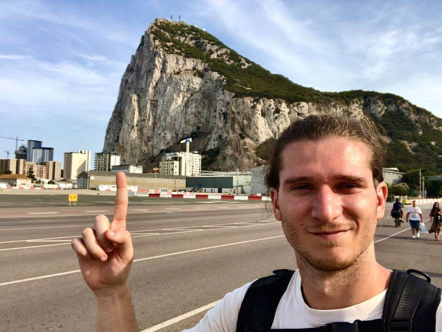 Ángel Herrera en el peñón de Gibraltar