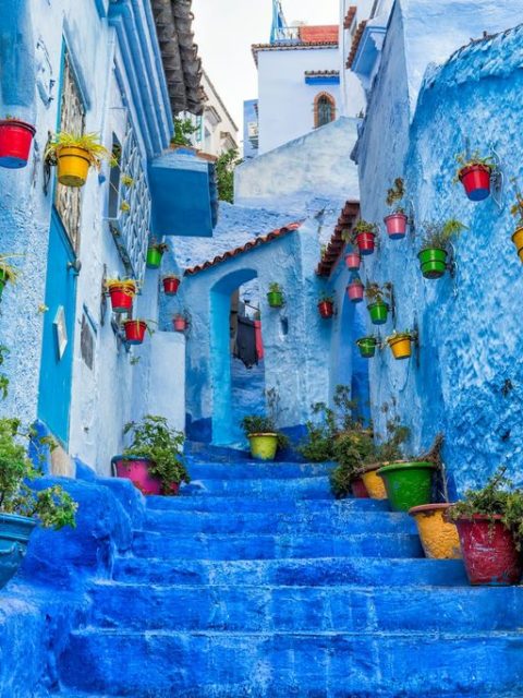 Calle en la medina de Chefchaouen