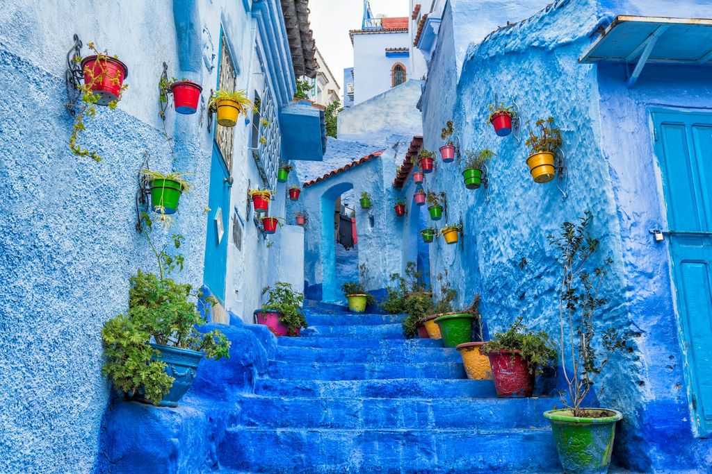Calle en la medina de Chefchaouen