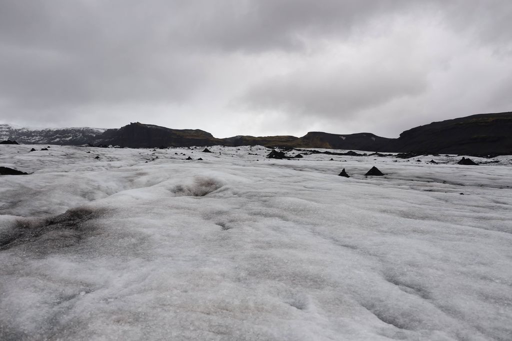 Foto de Sólheimajökull desde el mismo glaciar hacia arriba
