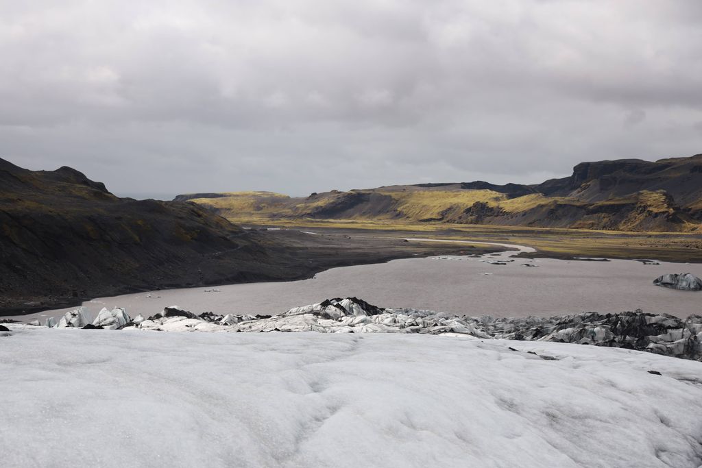 Sólheimajökull en Islandia desde el glaciar