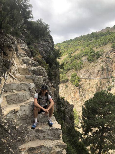 Ángel Herrera en la ruta El Saltillo en Canillas de Aceituno, Málaga.