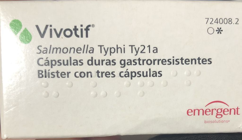 Vacuna en formato pastilla para Fiebre Tifoidea