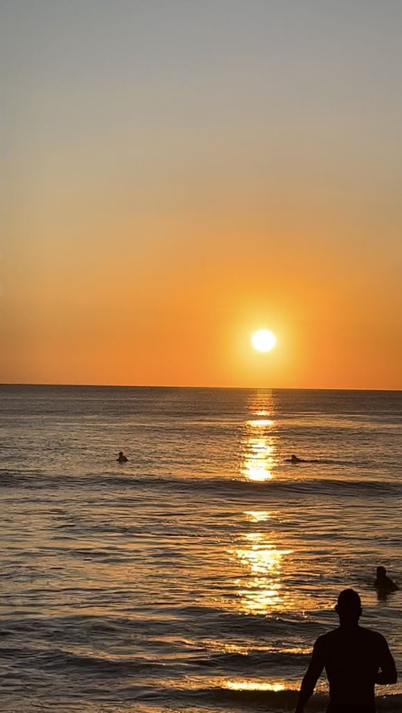 Playa de Dreamland al atardecer