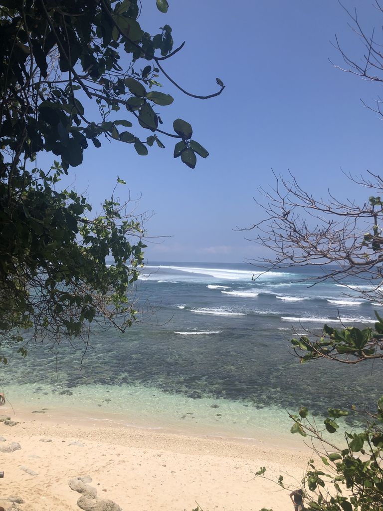 Vista de la playa de Green Bowl