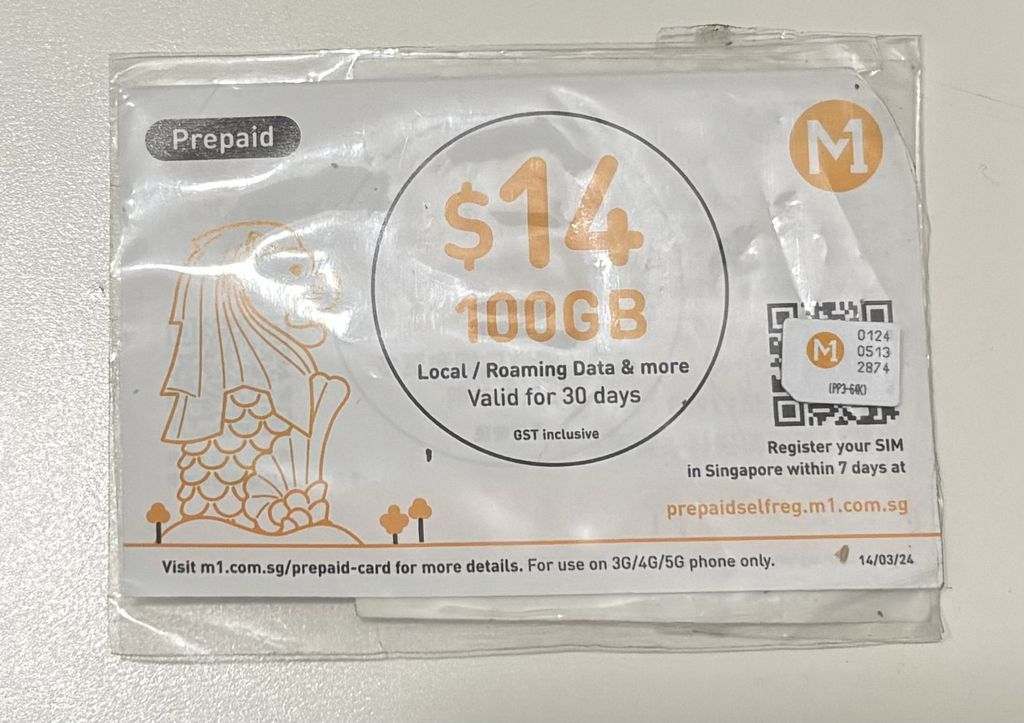 Tarjeta SIM M1 de Singapur