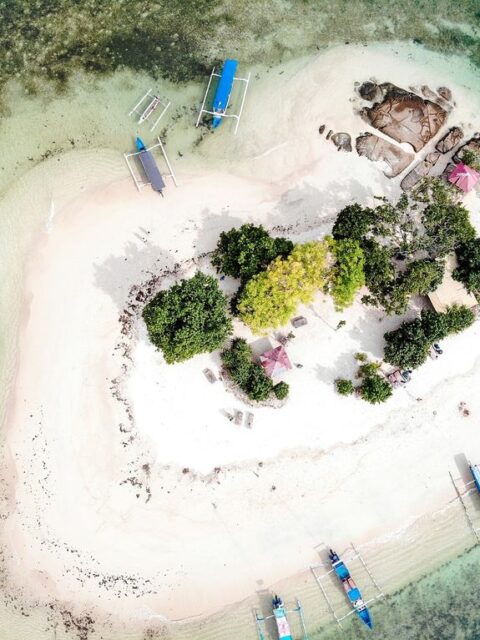 Vista aérea de Gili Meno