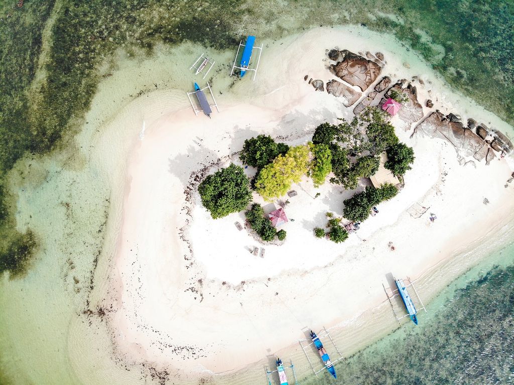 Vista aérea de Gili Meno