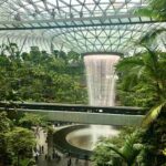 Vista de Jewel en el aeropuerto de Singapur