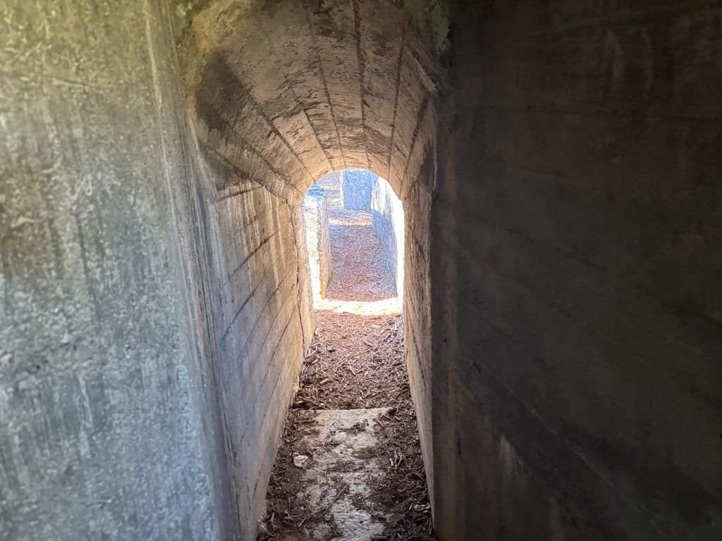 Pasillo en trinchera Llano del Fraile