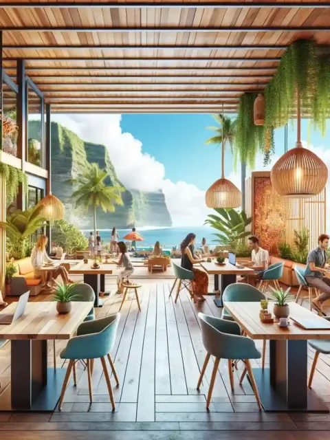 Creatividad de un Coworking en Uluwatu, Bali