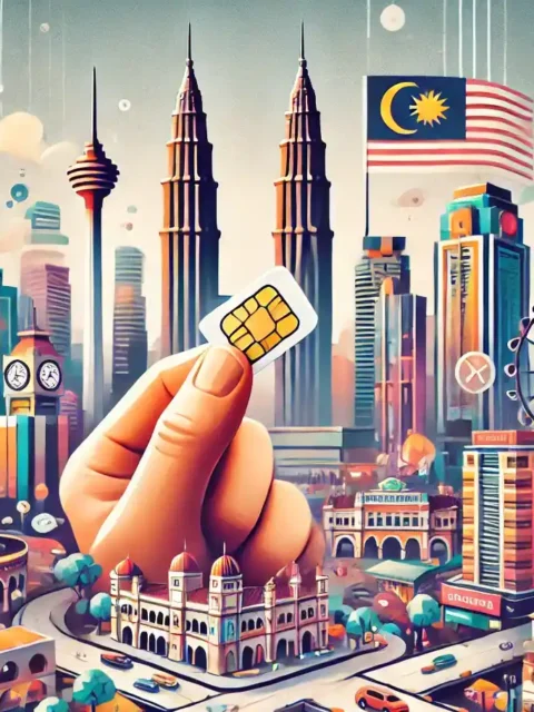 Ilustración de tarjeta SIM en Malasia