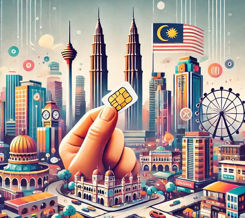 Ilustración de tarjeta SIM en Malasia