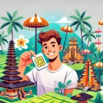 Ilustración de tarjeta SIM en Bali