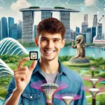 Ilustración de tarjeta SIM en Singapur