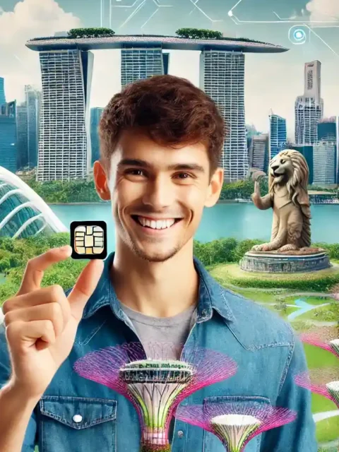 Ilustración de tarjeta SIM en Singapur