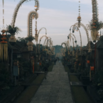 Penjores en Bali durante Kuningan y Galungan