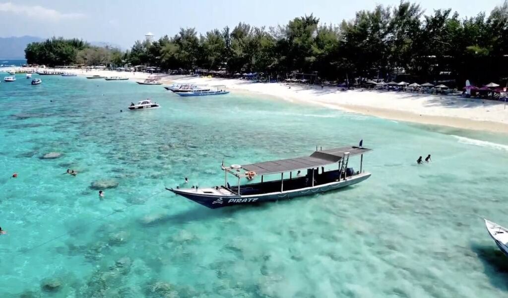 Playa paradisíaca en Gili Trawangan