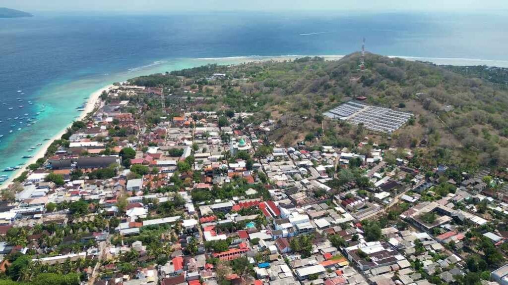 Vista aérea de Gili Trawangan