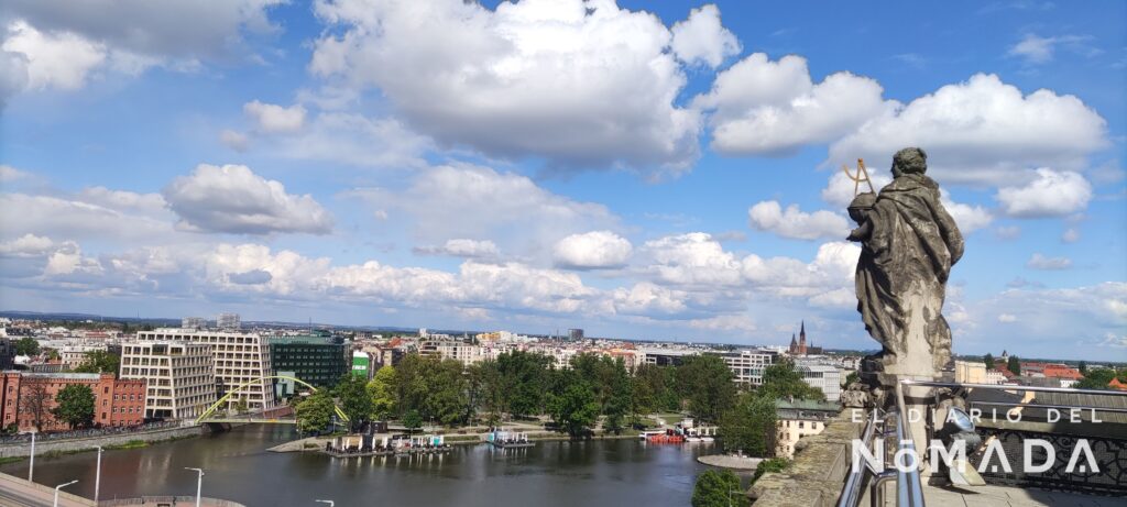 Vista de la Isla de la Cerveza en Wroclaw desde un mirador