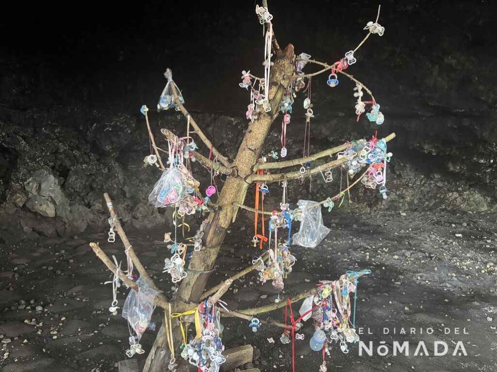Árbol de los chupetes en la cueva de los gigantes de Keflavik